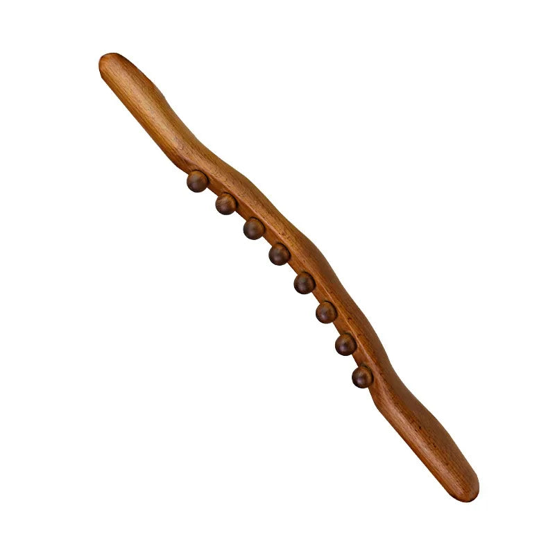 8/20 Beads Rolling Pin Universal Back Needle Massage Tendons Beech Wood Scraping Stick Point Treatment Guasha Relax Therapy Tool