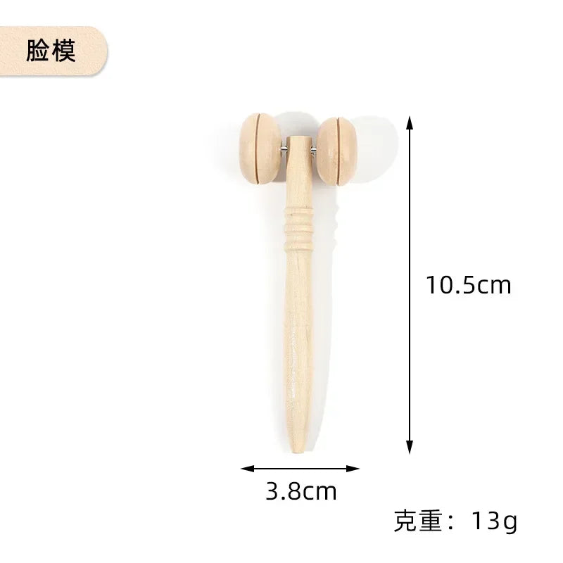 Wooden Massage Roller Therapy Body Massager Foot Face Shoulder Neck Hand Push Roller Massager Body Soothing Massage Tool