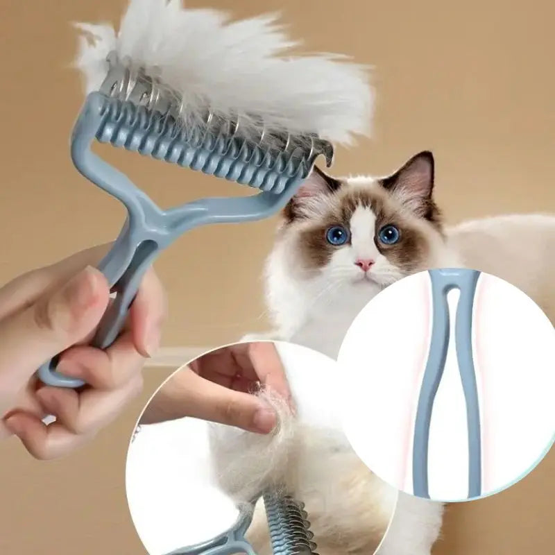 Cat Brush Cat Fur Knot Cutter Pets Hair Removal Comb Dog Grooming Shedding Tools Double Sided Stainless Brush Pet Products