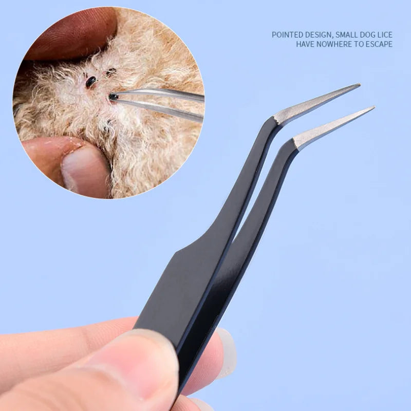 2 in 1 Tick Remover Tool Professional Tick Removal Tweezers for Humans & Pets Pets Flea and Tick Removal Tick Remover Tools