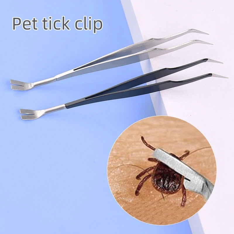 2 in 1 Tick Remover Tool Professional Tick Removal Tweezers for Humans & Pets Pets Flea and Tick Removal Tick Remover Tools